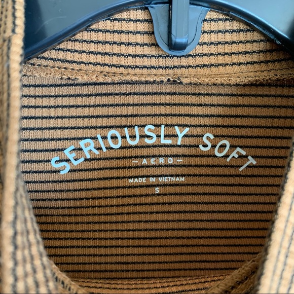 Aeropostale | Long Sleeve Seriously Soft Mock Neck Top | STRIPED - SMALL - Picture 4 of 10